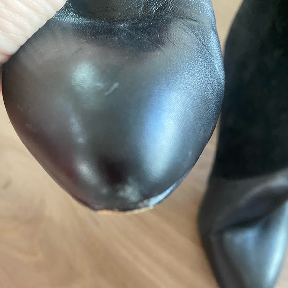Saks Fifth Avenue leather booties, black size 5.5 - Picture 7 of 10